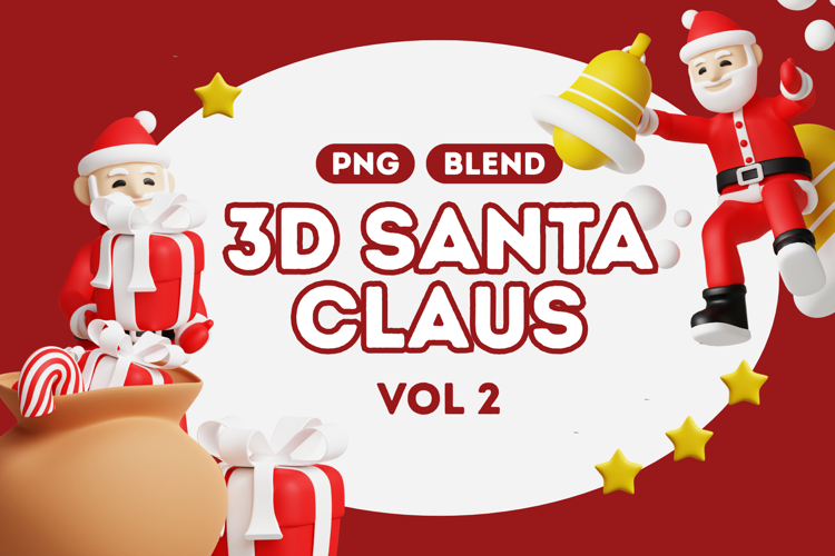 Christmas Santa 3D Pack Vol 2