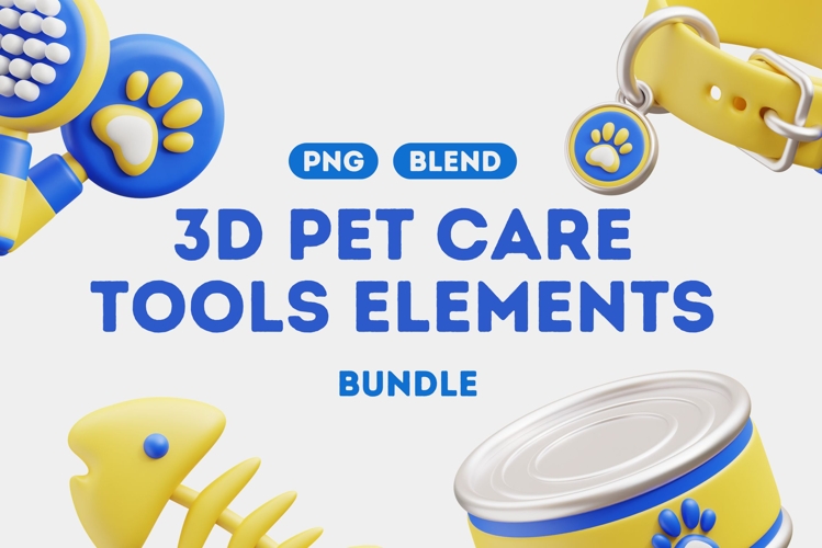 3D Pet Care Tools Bundle