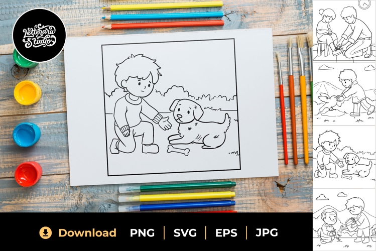 Helping Friends Coloring Sheet 04