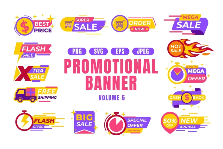 Promotional Banner Clipart for Online Stores