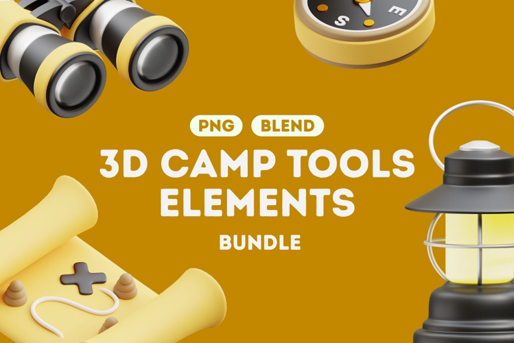 3D Camping Tools Bundle