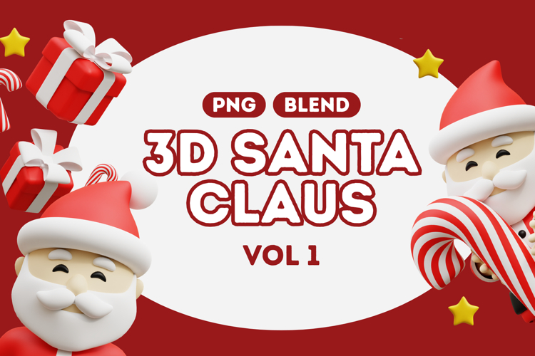 Christmas Santa 3D Pack Vol 1