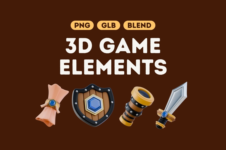 Epic 3D Game Elements Bundle Set 4