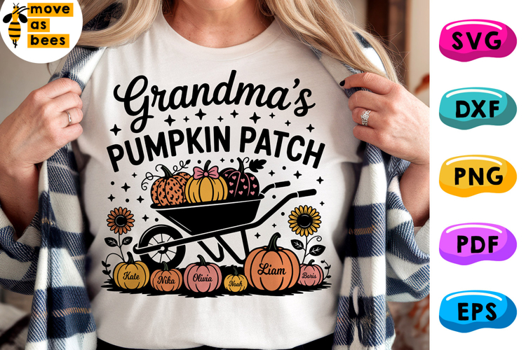 Grandmas Pumpkin Patch Svg, Png, Halloween Grandma Shirt