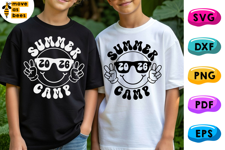 Summer Camp 2026 SVG, PNG, Kids Summer Camping Shirt Svg