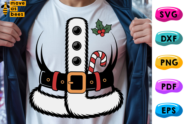 Santa Claus Costume Svg, Png, Dad, Man, Boy Christmas Shirt