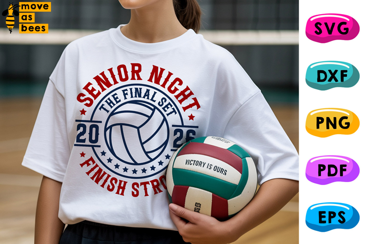 Volleyball Senior Night Svg, Png, Class Of 2026, Final Set