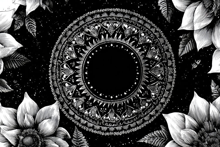 Floral Mandala Pattern Background Wallpaper example image 1