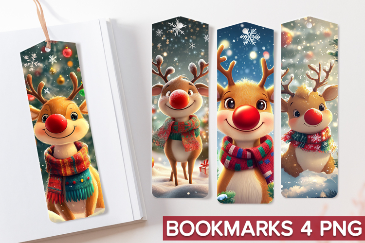 Christmas Bookmarks Sublimation - Christmas Deer PNG