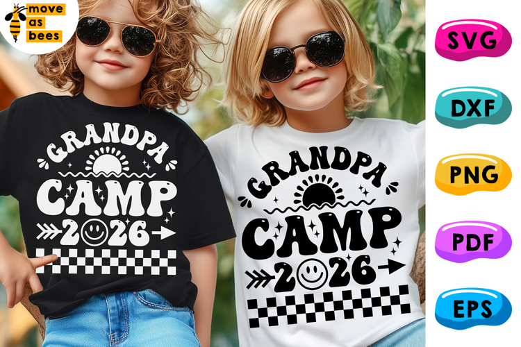 Grandpa Camp 2026 Svg, Png, Kids Summer Camp Shirt Svg, Png