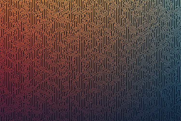 Colorful Maze Pattern Background