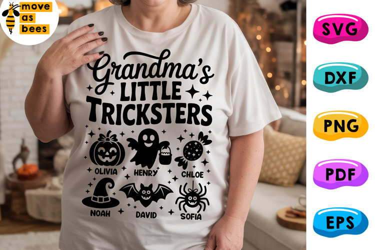 Grandmas Little Tricksters Svg, Png,Halloween Grandma Shirt