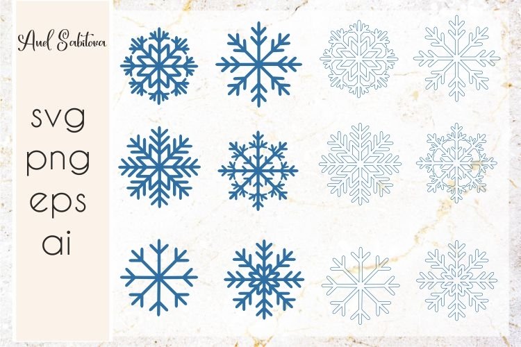 Snowflakes SVG Bundle example image 1