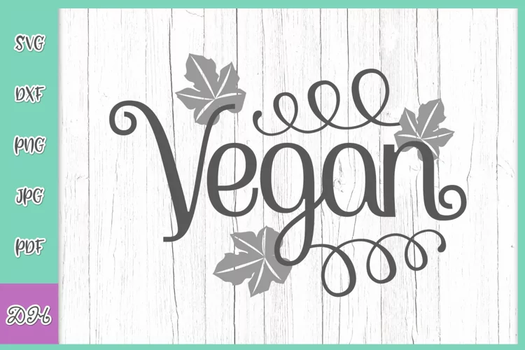 Vegan Sign Vegetarian Plant Clipart SVG for Cricut Vector