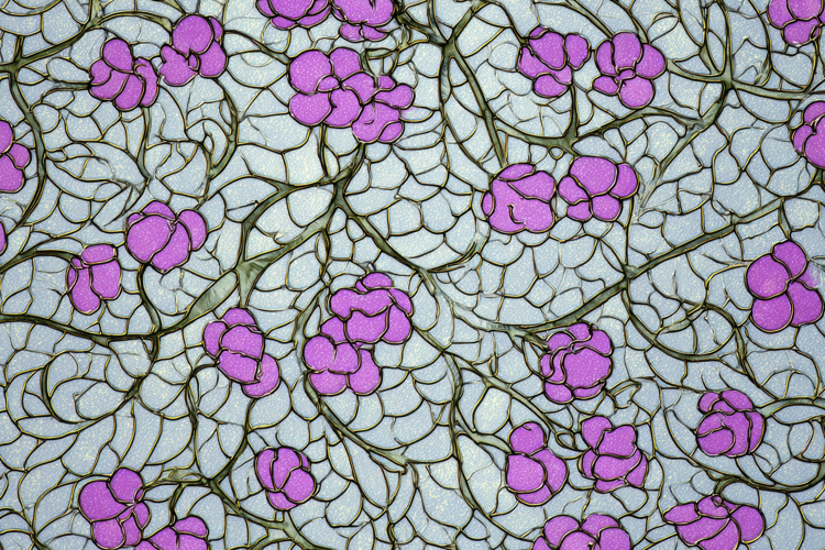 Stained Glass Flower Pattern Background Wallpaper