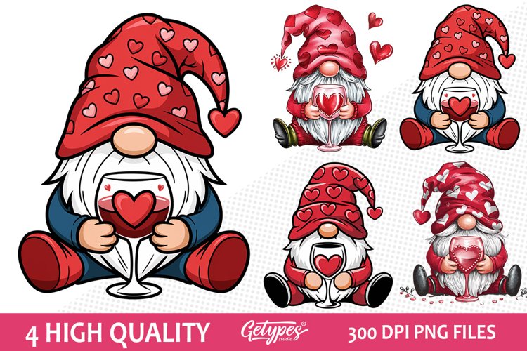 Valentine Gnome Clipart Image 16