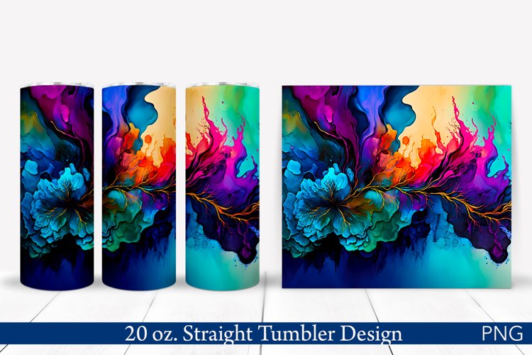 Alcohol Ink Tumbler Wrap Image 10