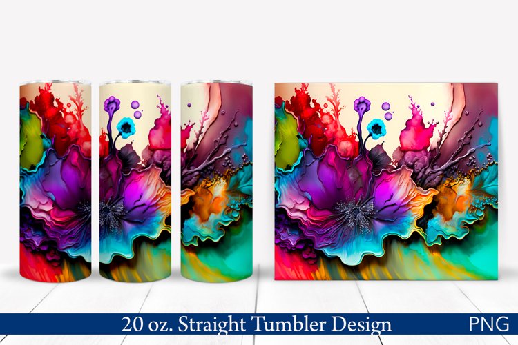 Alcohol Ink Tumbler Wrap Image 14