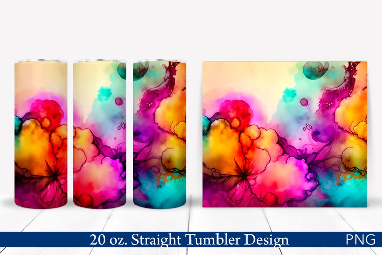 Alcohol Ink Tumbler Wrap Image 8