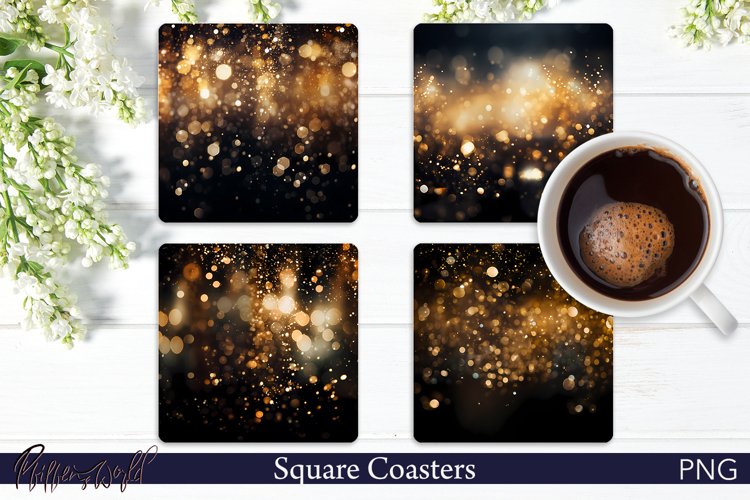 Golden Glitter Png Image 9