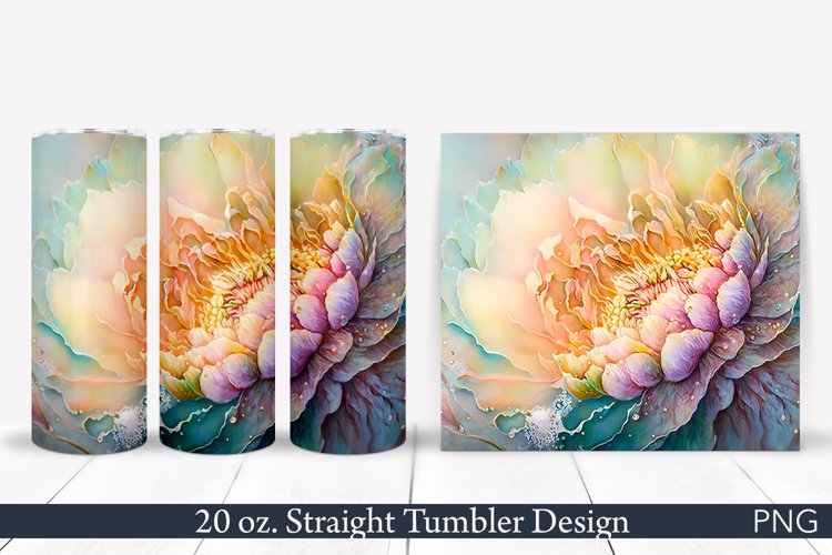 Tender Blossom Tumbler Wrap | 20 oz. Straight Skinny PNG