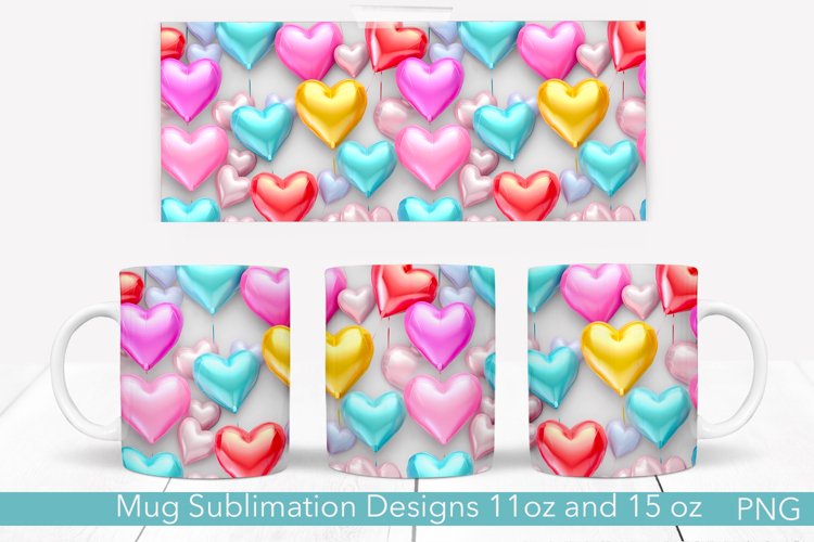 Tender Hearts Mug Design | 11 and 15 oz. 3D Puff example image 1