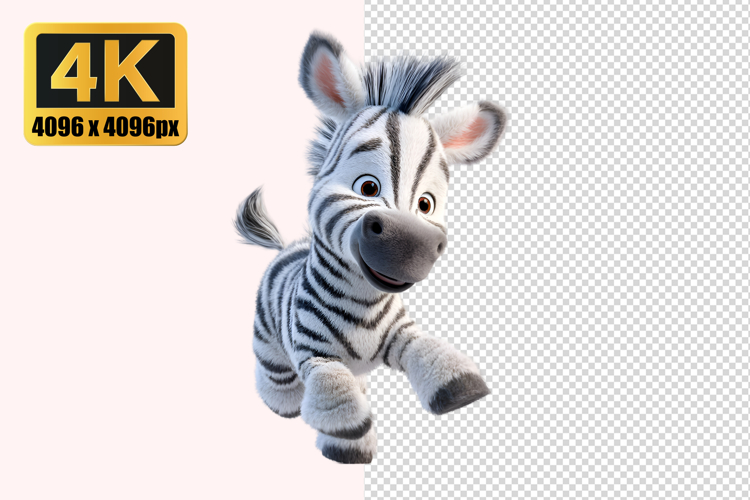 Cute Baby Zebra Transparent PNG