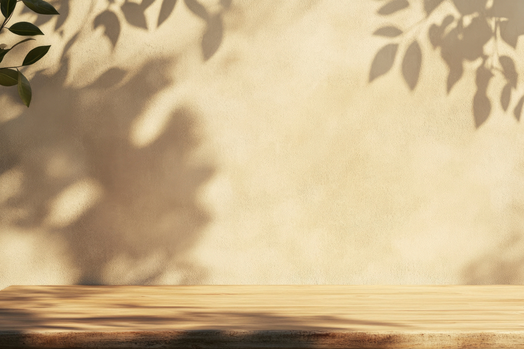 Wooden Display Table Background Wallpaper