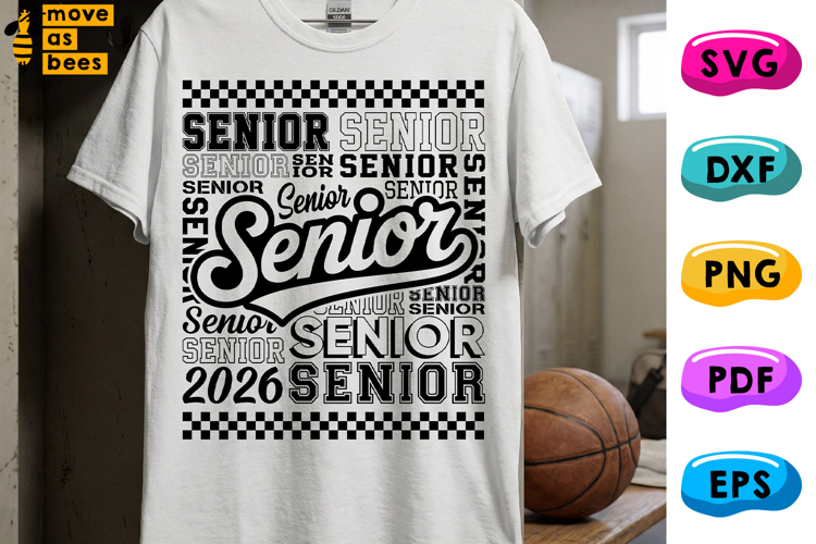 Senior 2026 Svg, Png, Class of 26 Shirt Svg/ Black & White