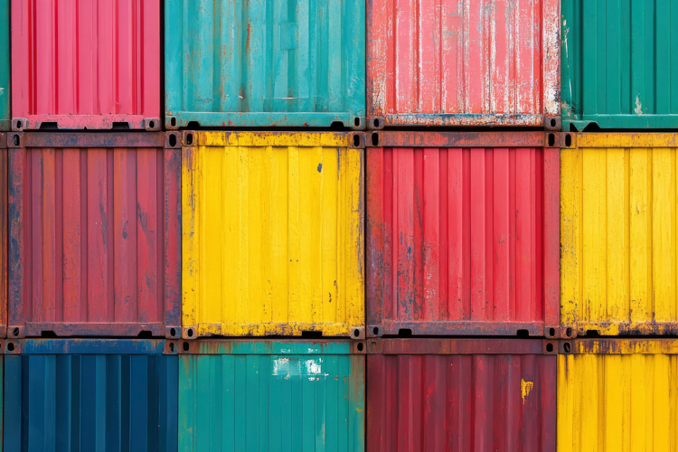 Stacked Shipping Containers Background