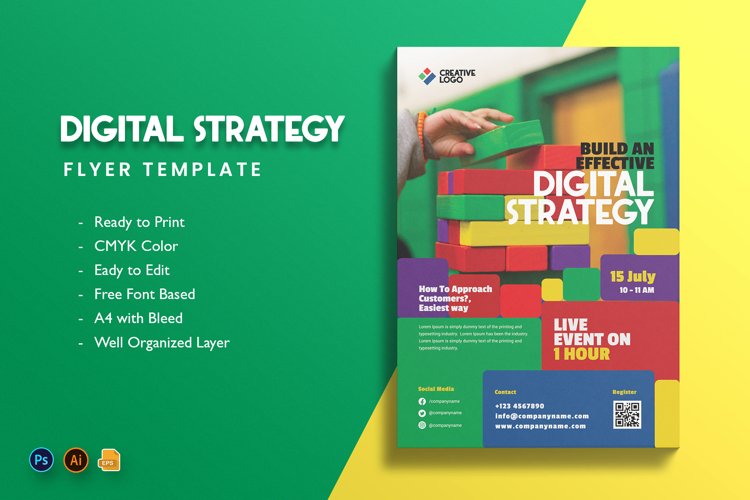 Digital Strategy Flyer Template example image 1