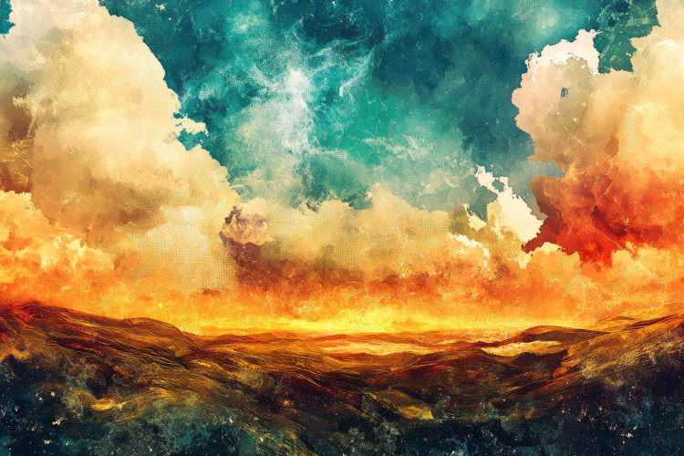 Sky and Mountain Background Wallpaper