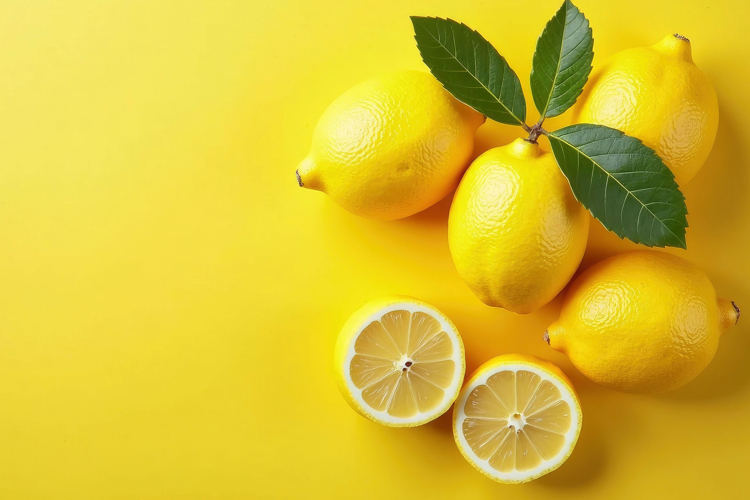 Lemon On A Yellow Background