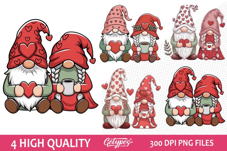 Valentine Gnome Clipart Image 2