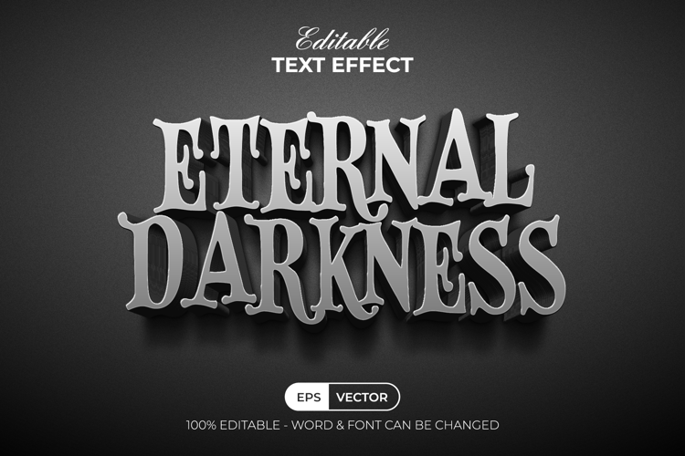 Gothic 3D Editable Text Effect