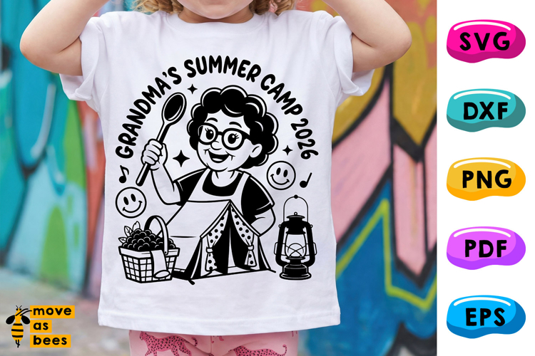 Grandmas Summer Camp 2026 Svg, Png, Kids Summer Camp Shirt
