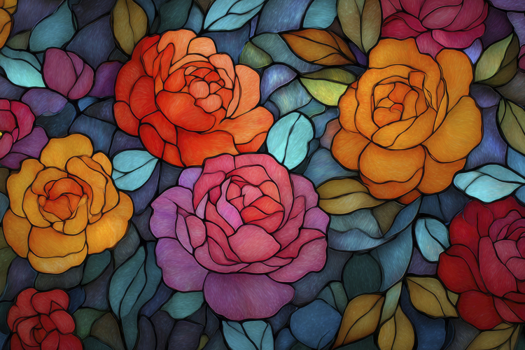 Vibrant Floral Pattern Background Wallpaper
