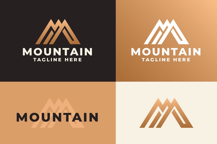 Mountain Letter M Pro Line Logo example image 1