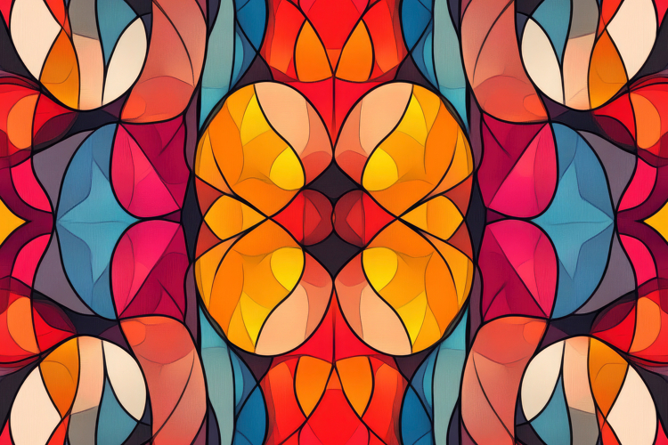 Colorful Stained Glass Pattern Background Wallpaper