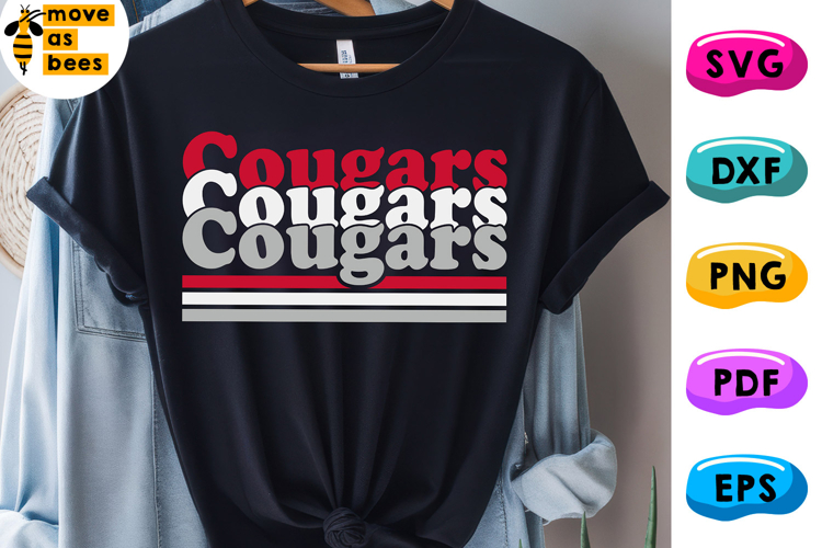 Cougars SVG, PNG, School Sport Mascot, Football, Basketball
