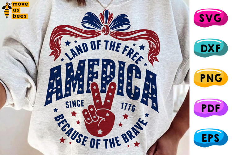 Land Of The Free PNG, SVG, America 250, Since 1776, July 4th
