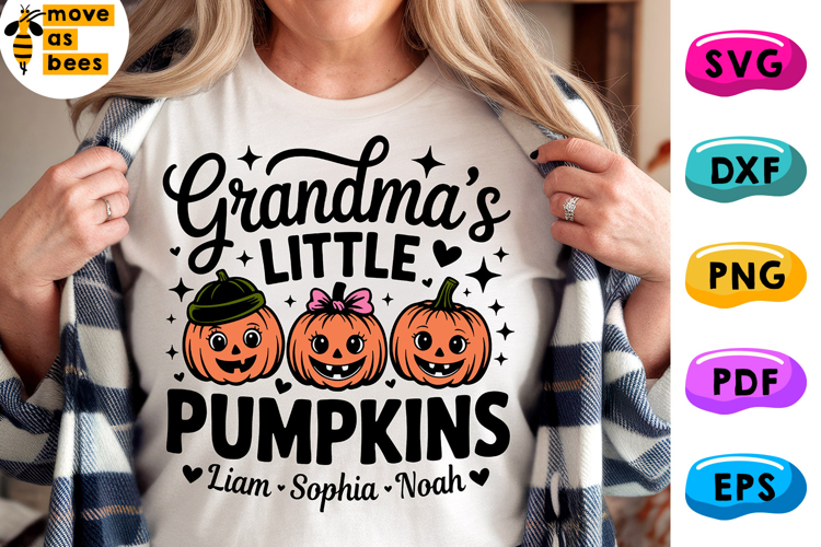 Grandmas Little Pumpkins Svg, Png, Grandma Halloween Shirt