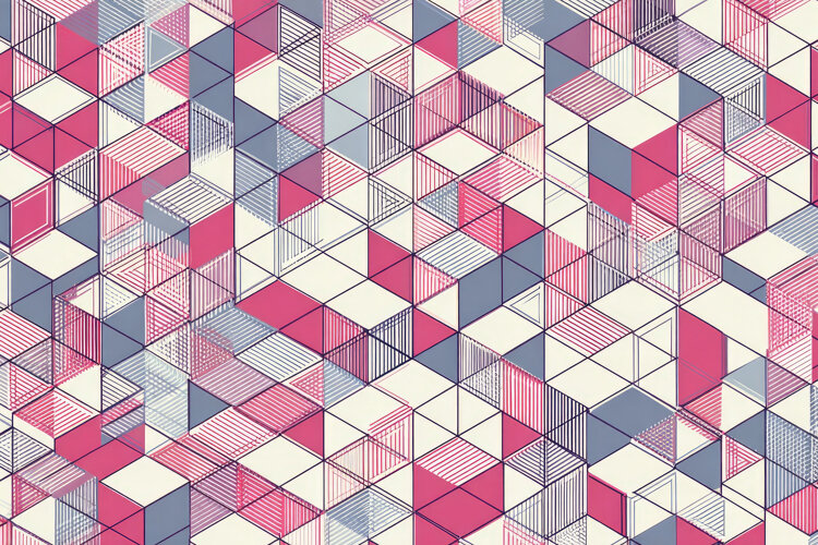 Isometric Geometric Pattern Background Wallpaper example image 1