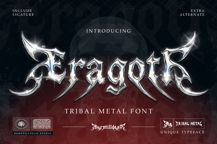 Eragoti - Tribal Metal Font