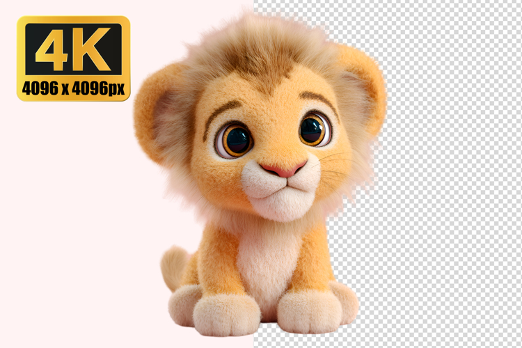 Cute Baby Lion Transparent PNG