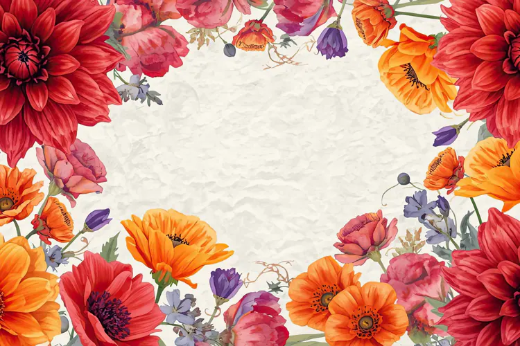 Watercolor Flowers Background