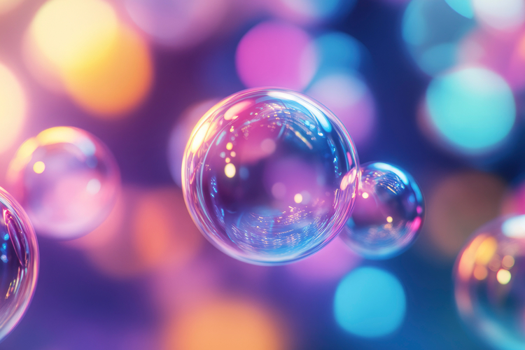 Floating Soap Bubbles Background Wallpaper