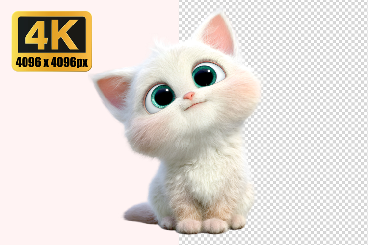 White Kitten Transparent PNG