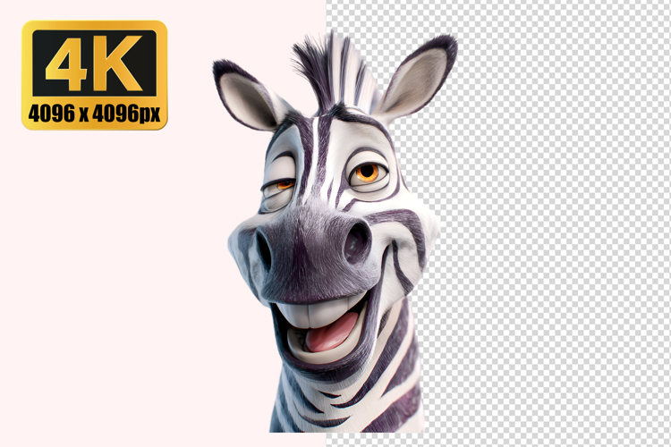 Laughing Zebra Transparent PNG