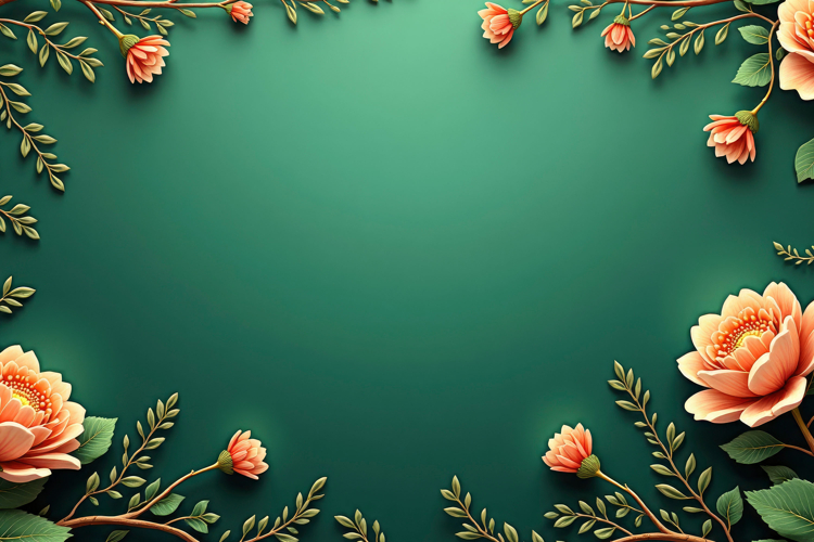 Floral Border Background